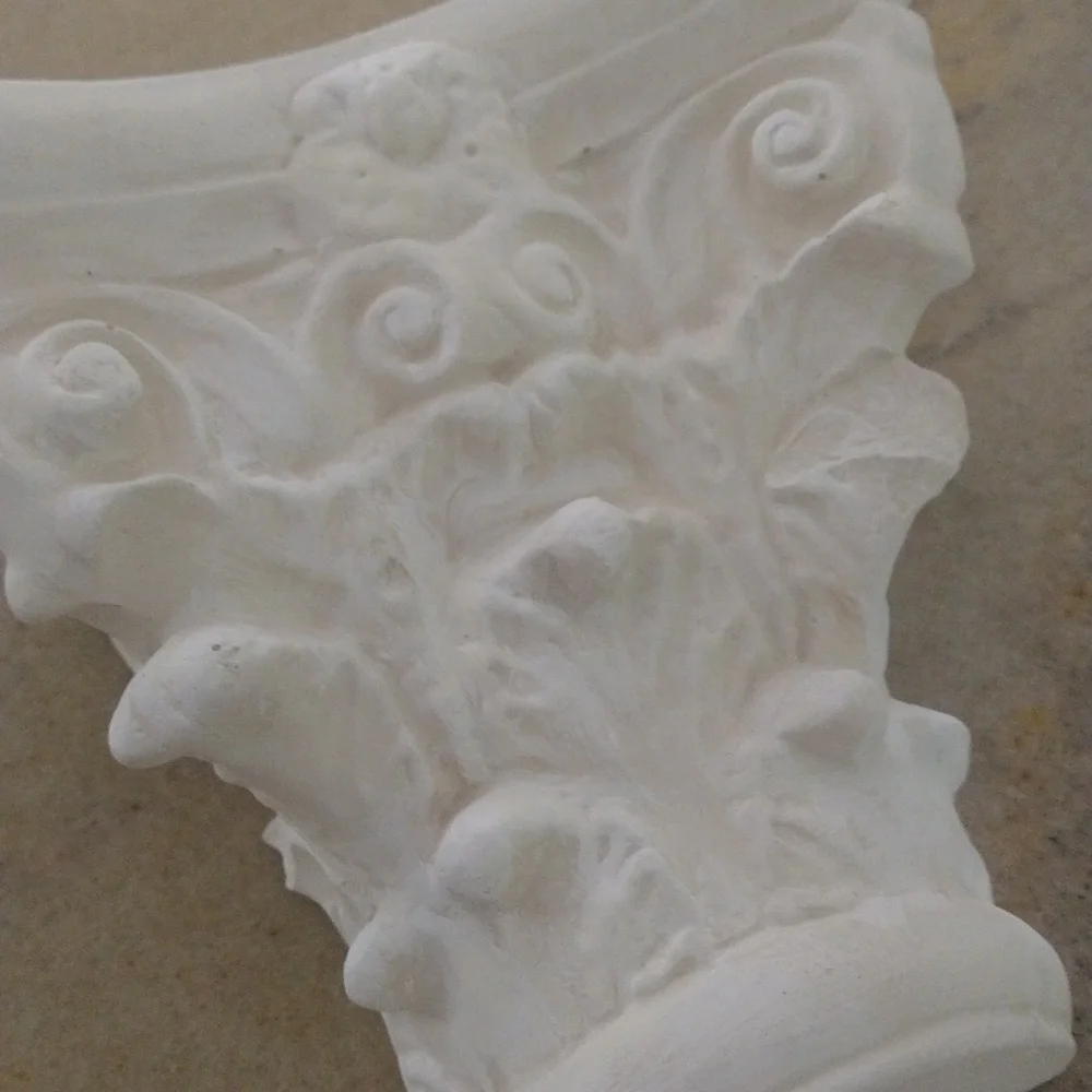 Plaster Corinthian wall sconce shelf rustic classic acanthus 7